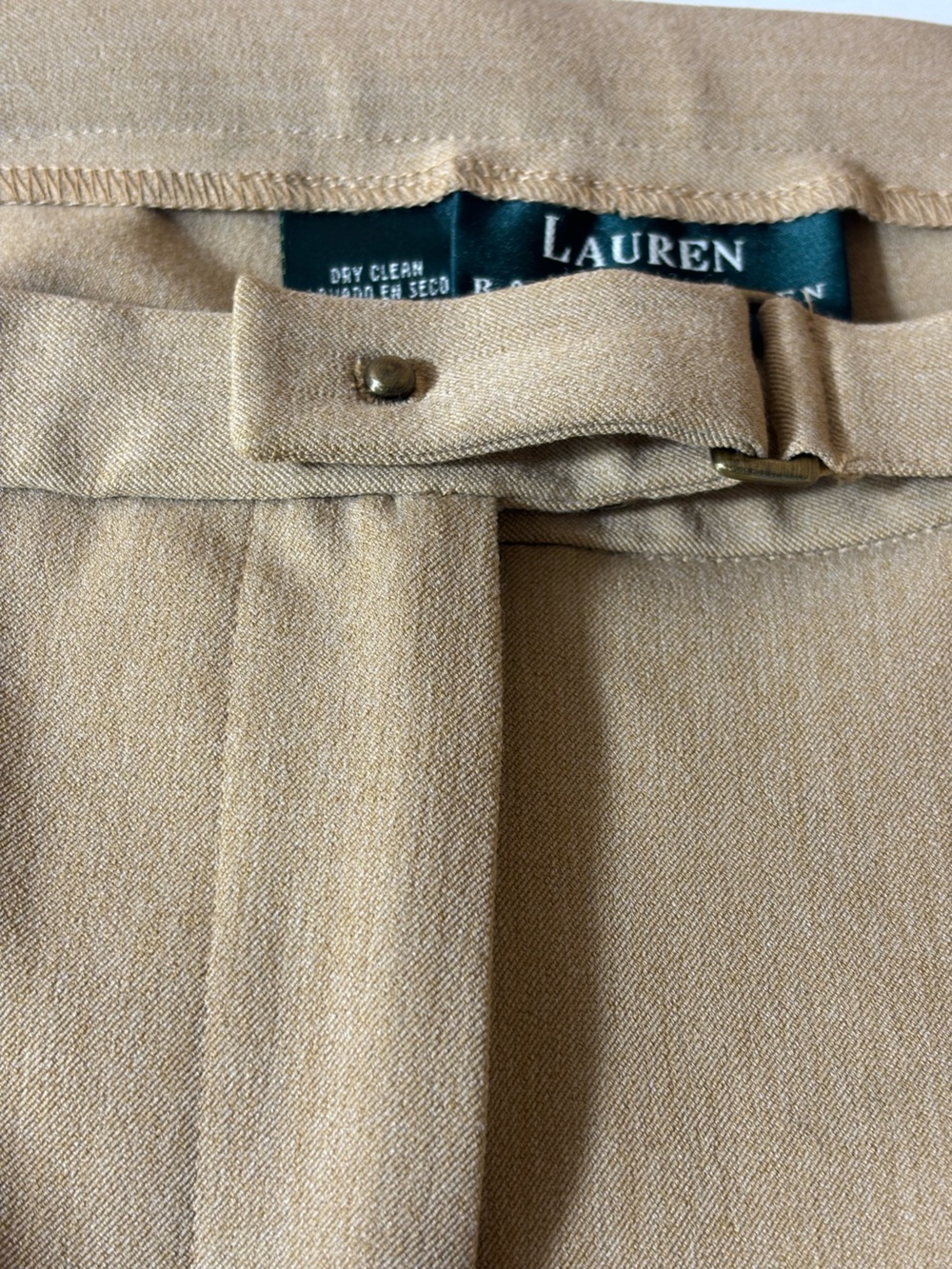 Lauren Ralph Lauren Balmoral Highlite Tailored Trousers Dress Pants Camel Sz 22W - Picture 8 of 16